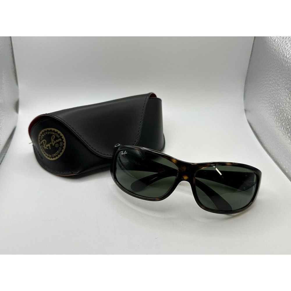 Ray-Ban Tortoise Shell Sunglasses with Green Lenses - Picture 9 of 12